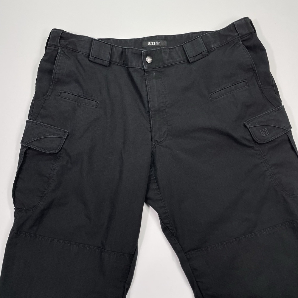 511 Tactical Cargo Pants Men's 42x30 (41x29) Black Multi Pocket Ripstop